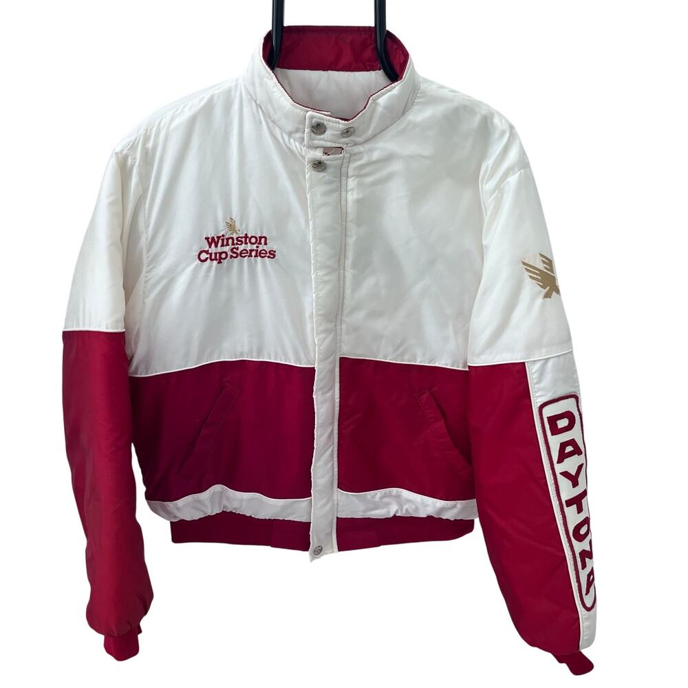 Vintage NASCAR Winston Cup Series Jacket Womens LG Daytona Swingster Puffer 90s